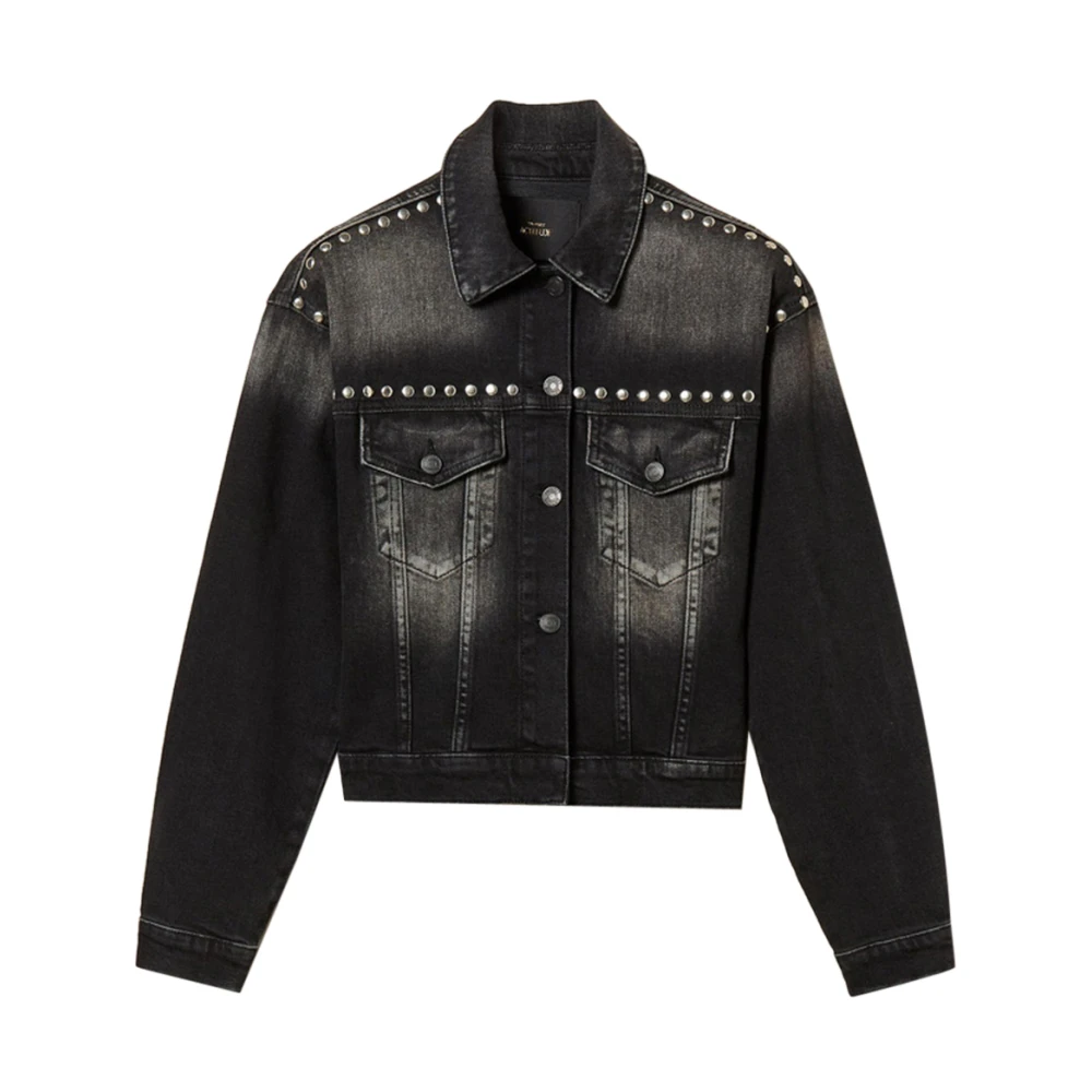 Actitude Women's Black Denim Jackets, L, Denim Jacket