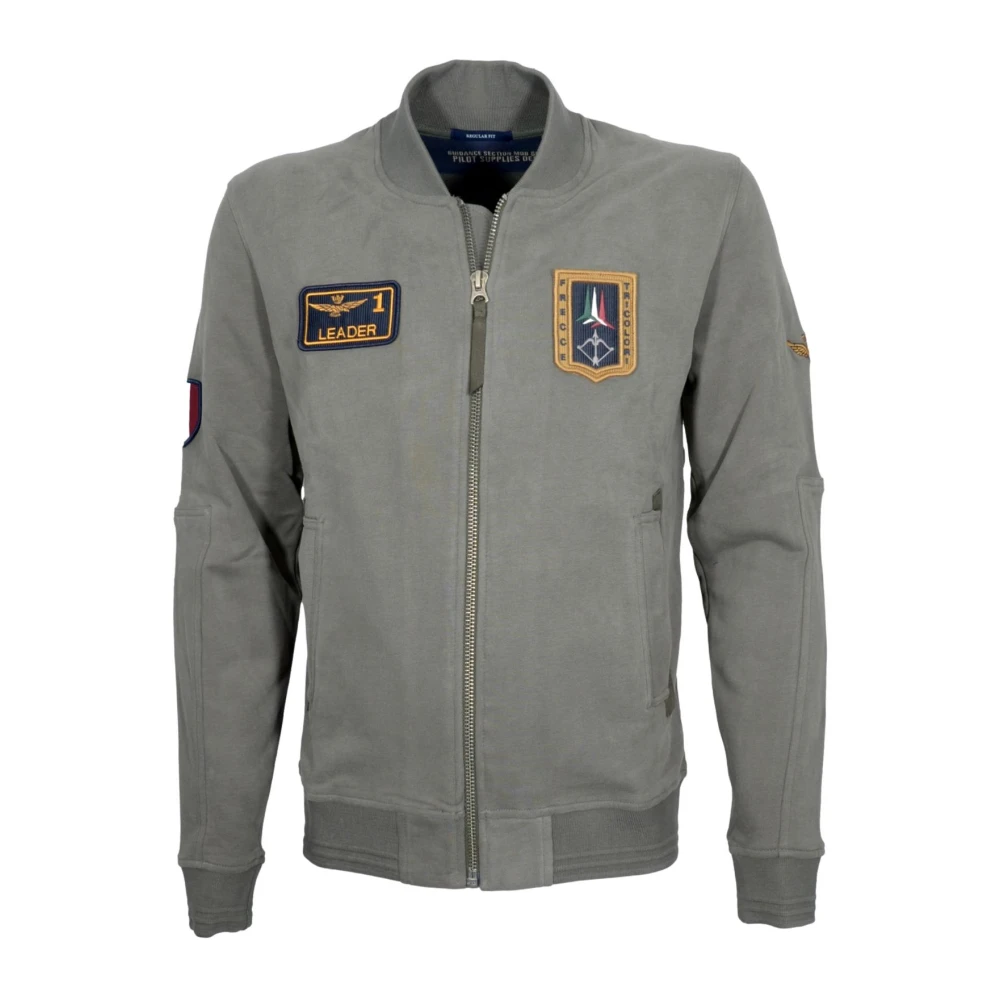 Aeronautica Militare Men's Gray Fe2071uf00669 Full Zip Sweatshirt - Bomber Jackets - 4XL - Jackets