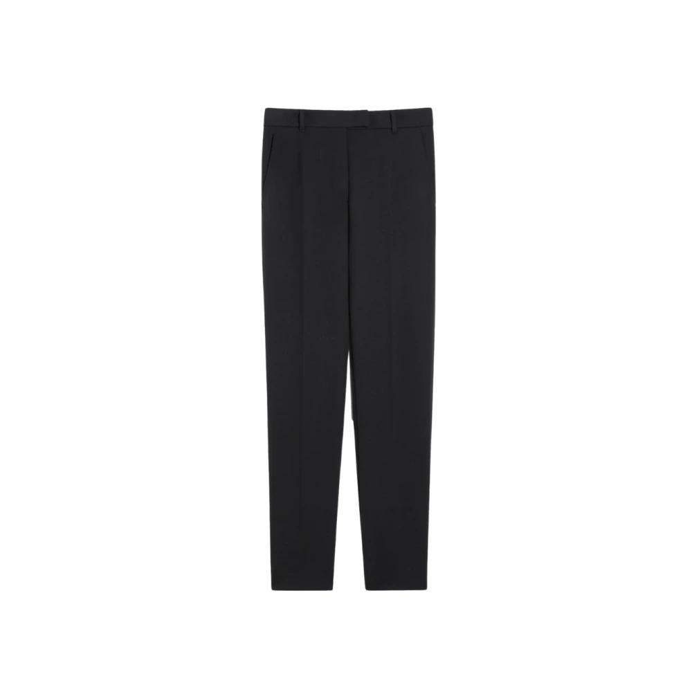 Max Mara Women's Black Slim Fit Jersey Trousers - Slim-Fit Trousers - Xs - Trousers