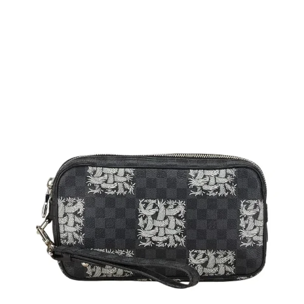 Louis Vuitton Vintage Pre-owned Canvas clutches Black Dames