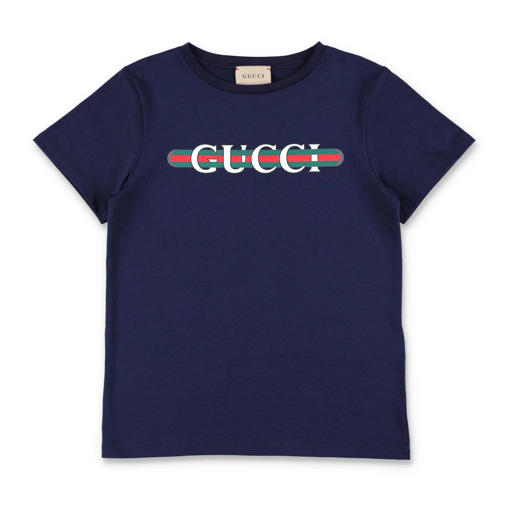 Gucci Stilren Logo T-shirt Nattblå Blue, Pojke