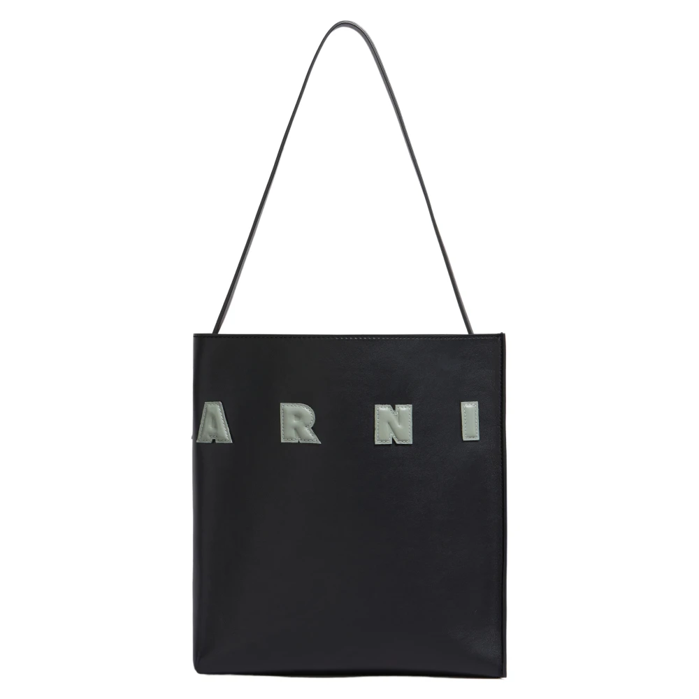 Marni Women's Black Shopping Bags, One Size, Museo Hobo Bag