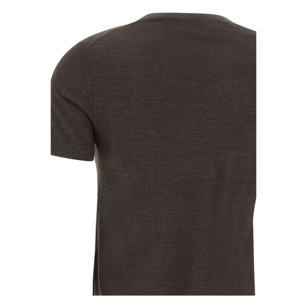 Theory Bruine Merinowol Ronde Hals Trui Brown Dames