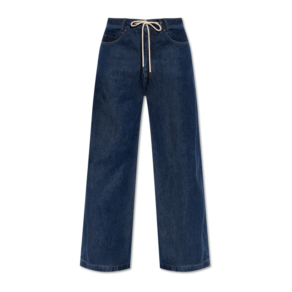 Munthe Women's Blue Trousers Obey - Wide Trousers - Xs - Trousers