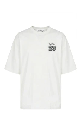 Lös T-shirt med minimalistisk logotyp