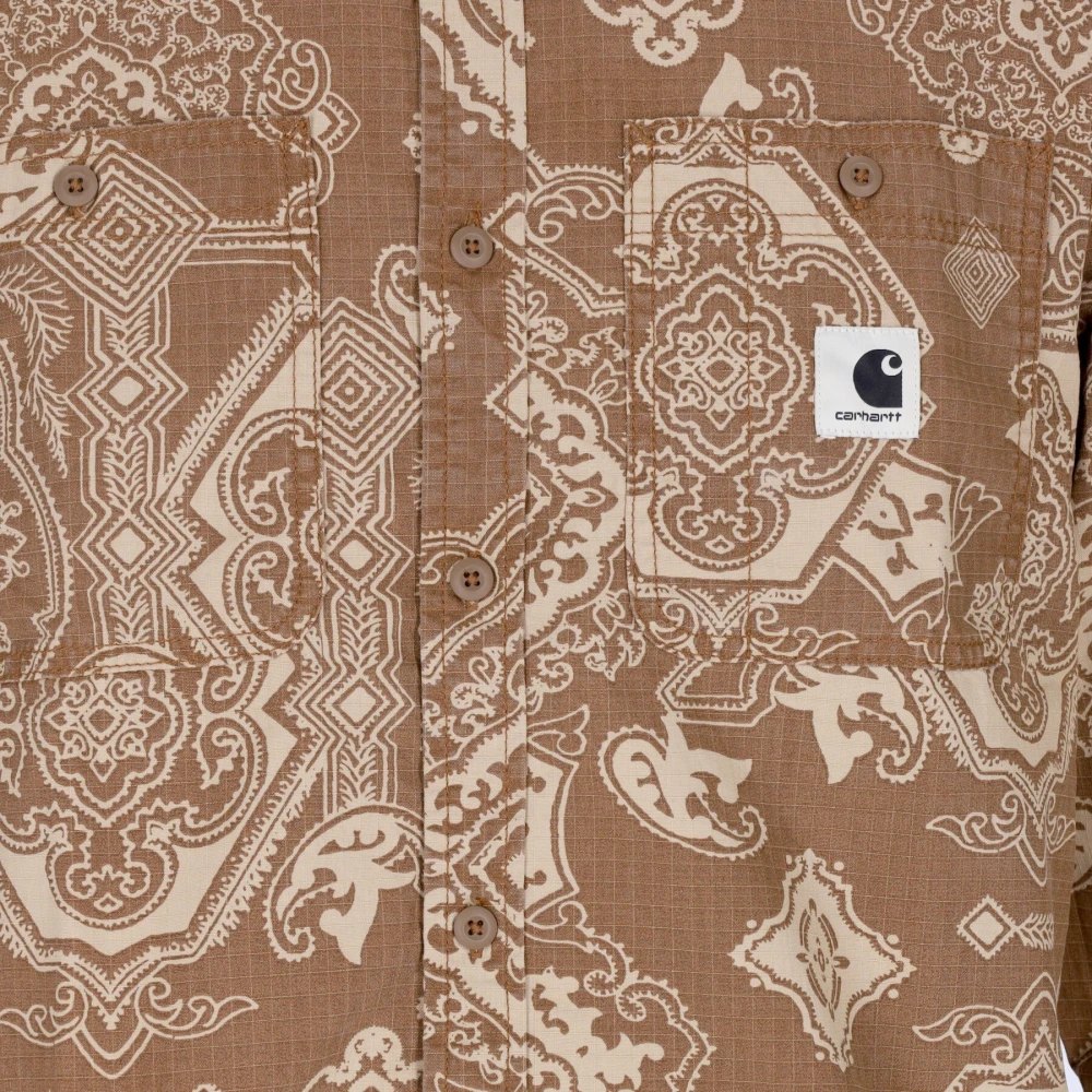 Carhartt WIP Barok Print Lange Mouwen Shirt Brown Dames