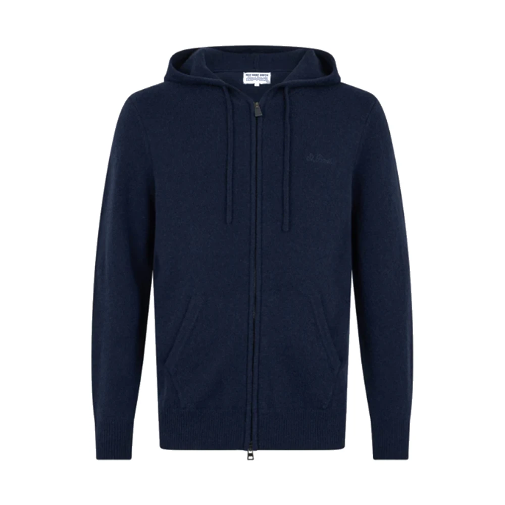 MC2 Saint Barth Blauwe Wollen Hoodie Trui Blue Heren