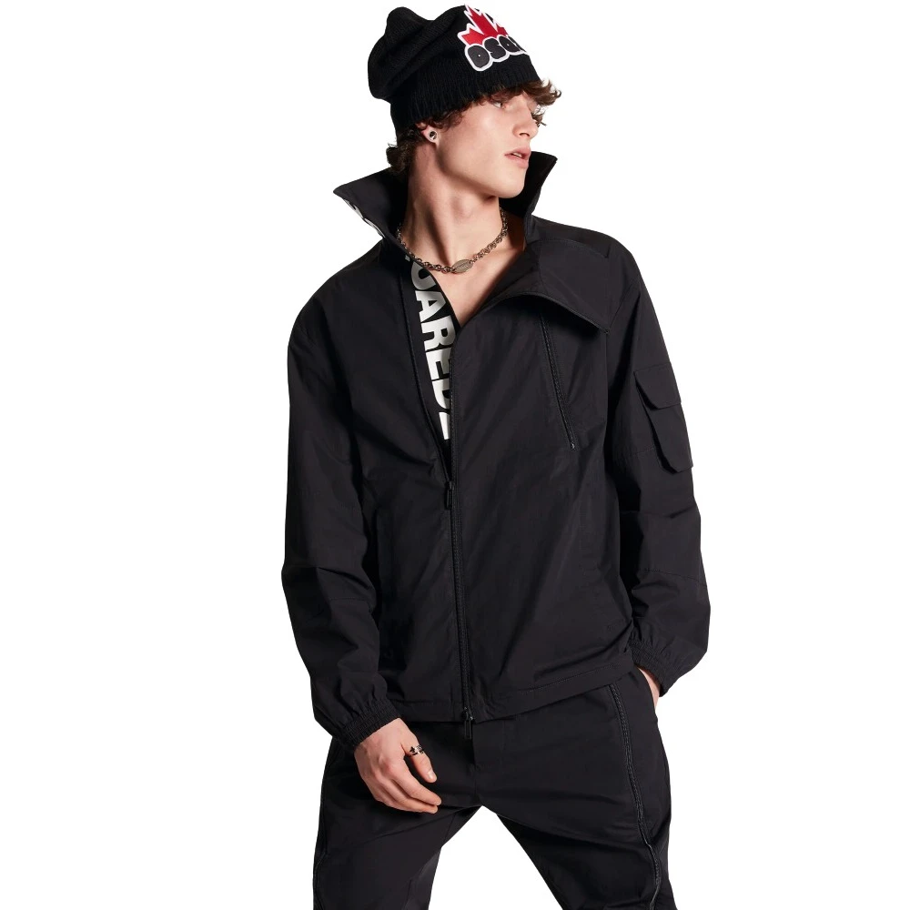 Dsquared2 Black Light Jackets, Male, S, Cotton Elastane Jacket