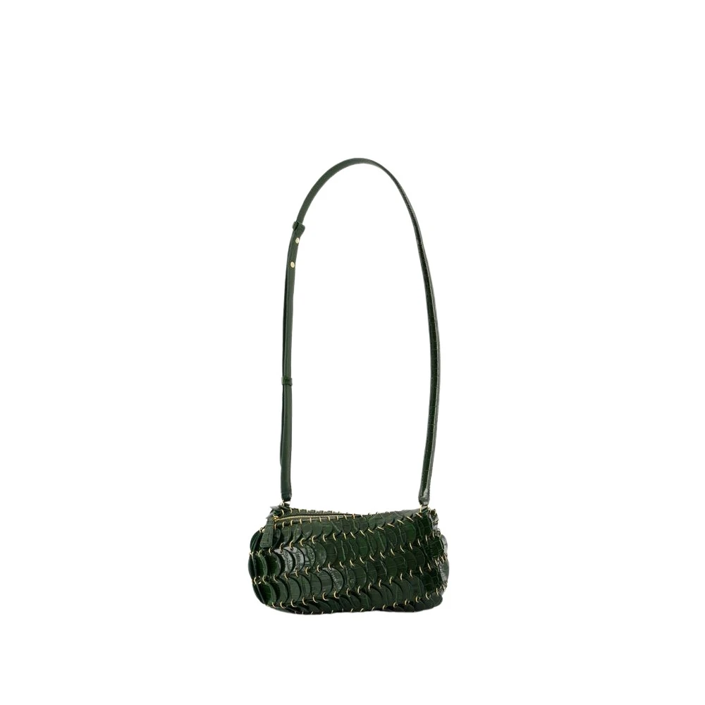 Paco Rabanne Metall Grön Crossbody Väska med Magnetisk Stängning Green, Dam