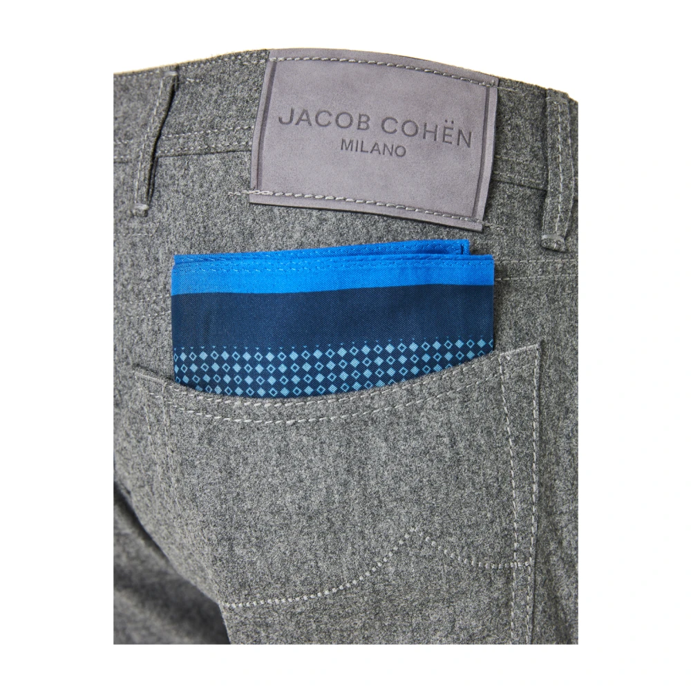 Jacob Cohën Bard Wollen Broek Gray Heren