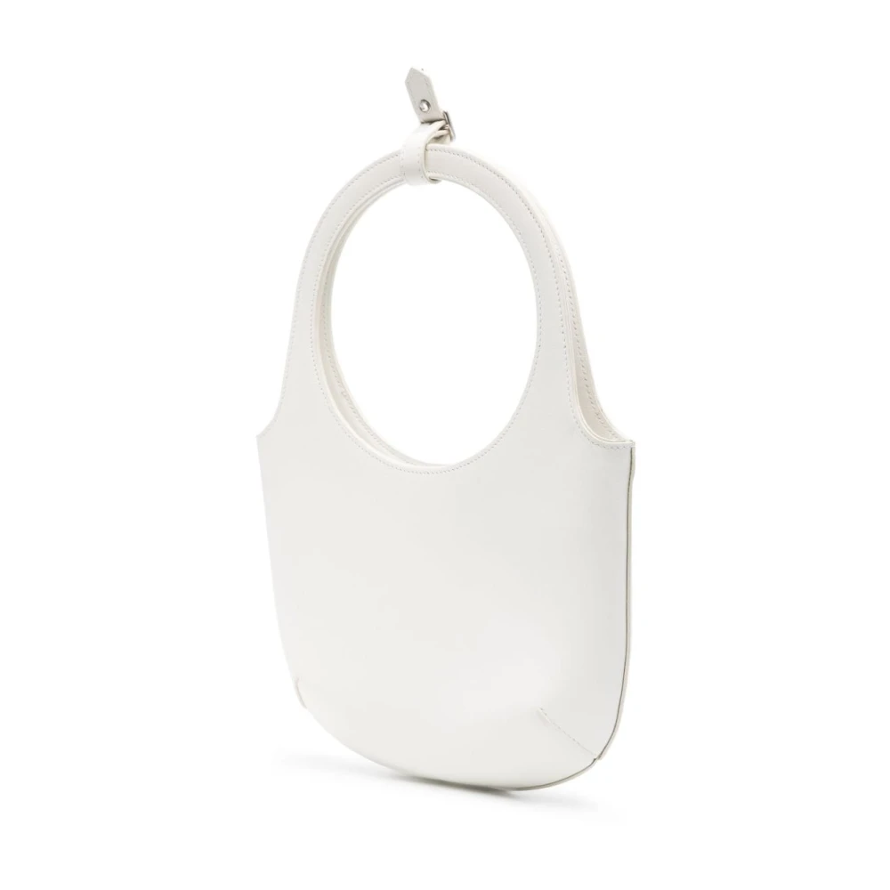 Courrèges Witte leren schoudertas met handvatten White Dames