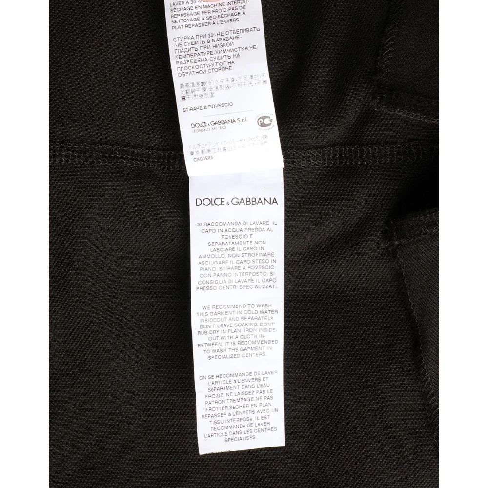 Dolce & Gabbana Klassieke Polo Shirt voor Mannen Black Heren