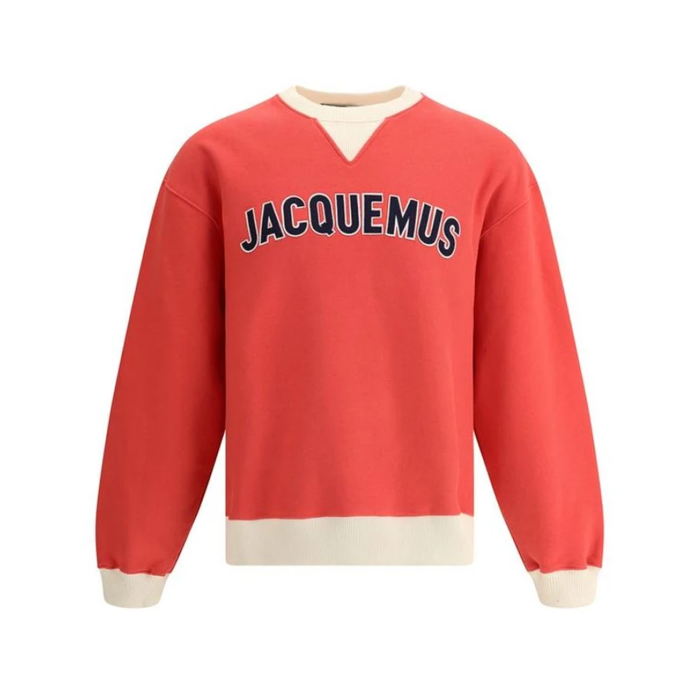 Jacquemus Logo-geborduurde Katoenen Baseball Sweatshirt Red Heren