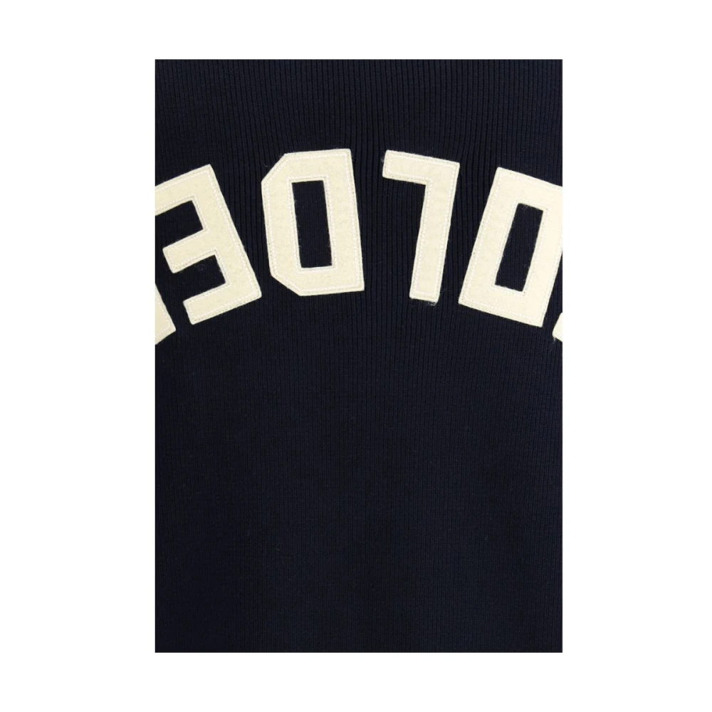Golden Goose Geribbelde Monogram Trui Blue Heren