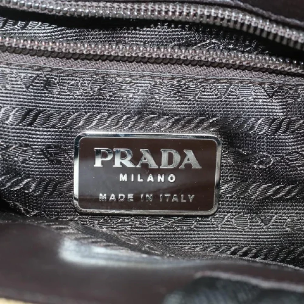 Prada Vintage Pre-owned Canvas prada-bags Beige Dames
