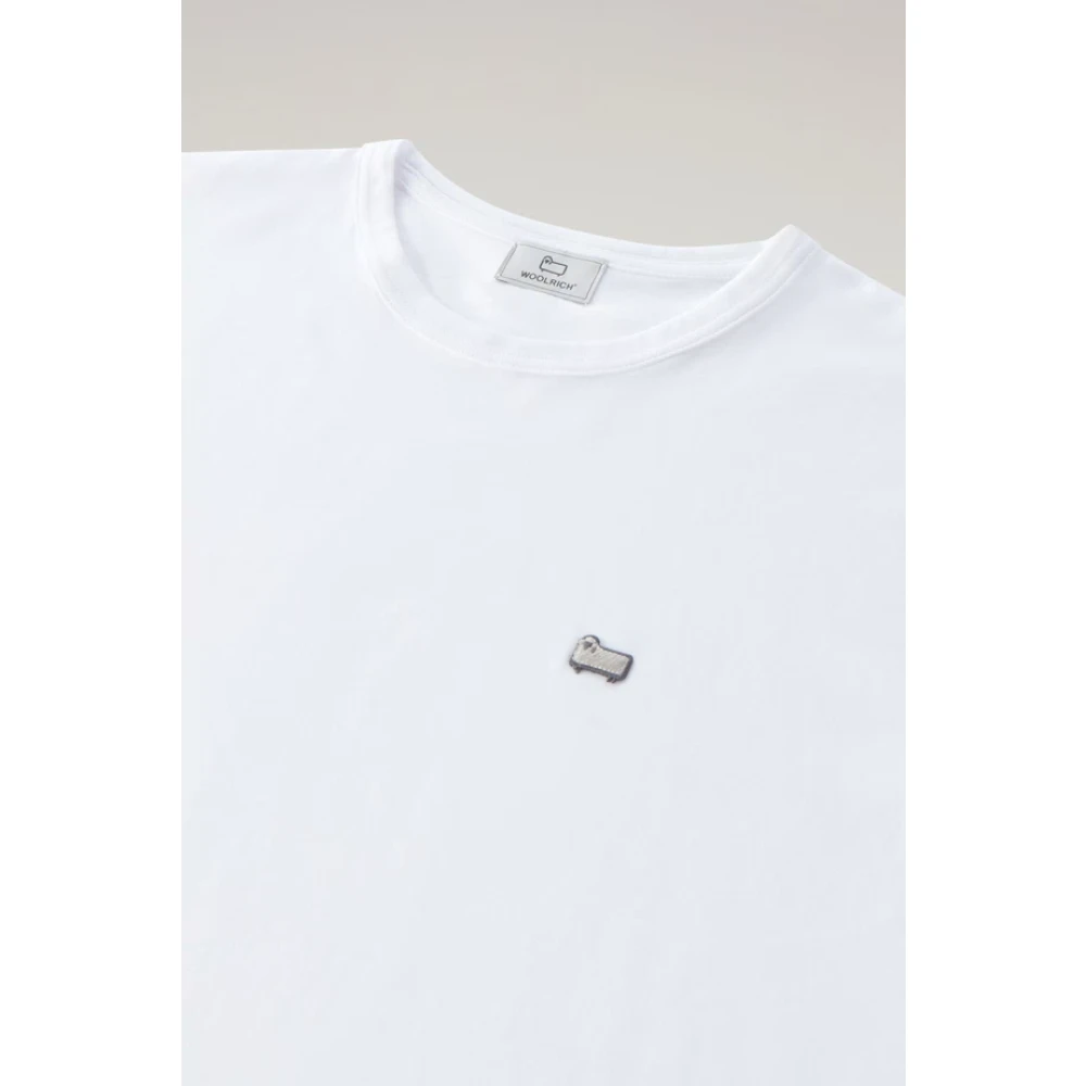 Woolrich Natuur Crew Neck T-Shirt White Heren