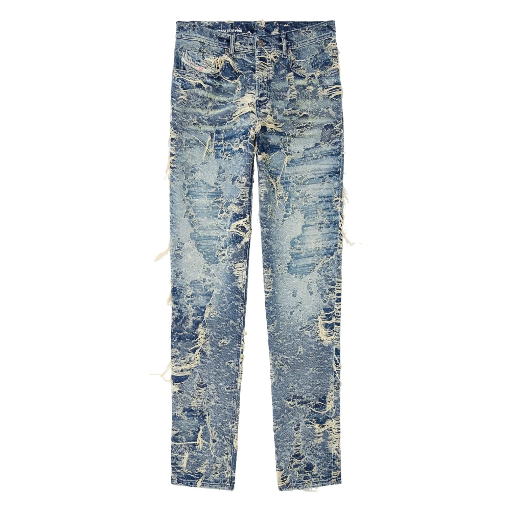 Diesel Men's Blue Straight Jeans,, Regular Fit Tapered Leg Jeans W32