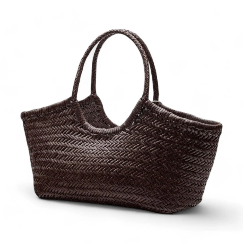 Dragon Diffusion Handgeweven leren tas Brown Dames