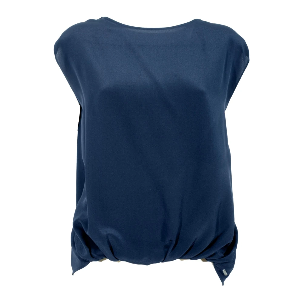 Woolrich Women's Blue Silk Jersey Tee
