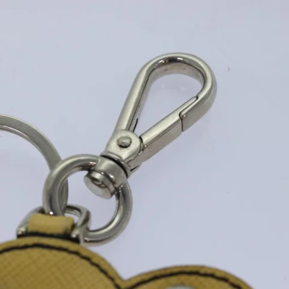 Prada Vintage Pre-owned Leather key-holders Yellow Dames