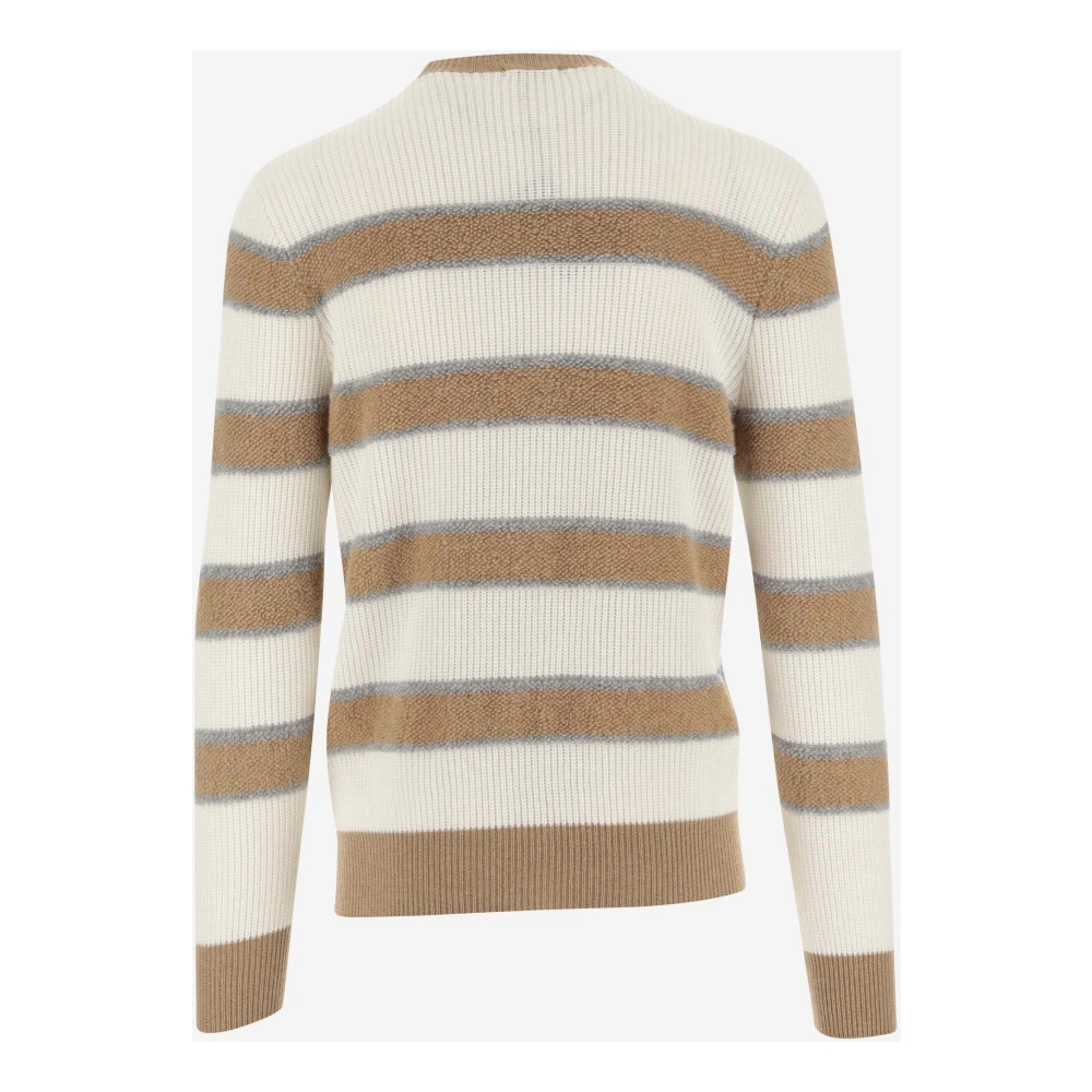 Malo Gestreepte Cashmere Crew Neck Sweater Multicolor Heren