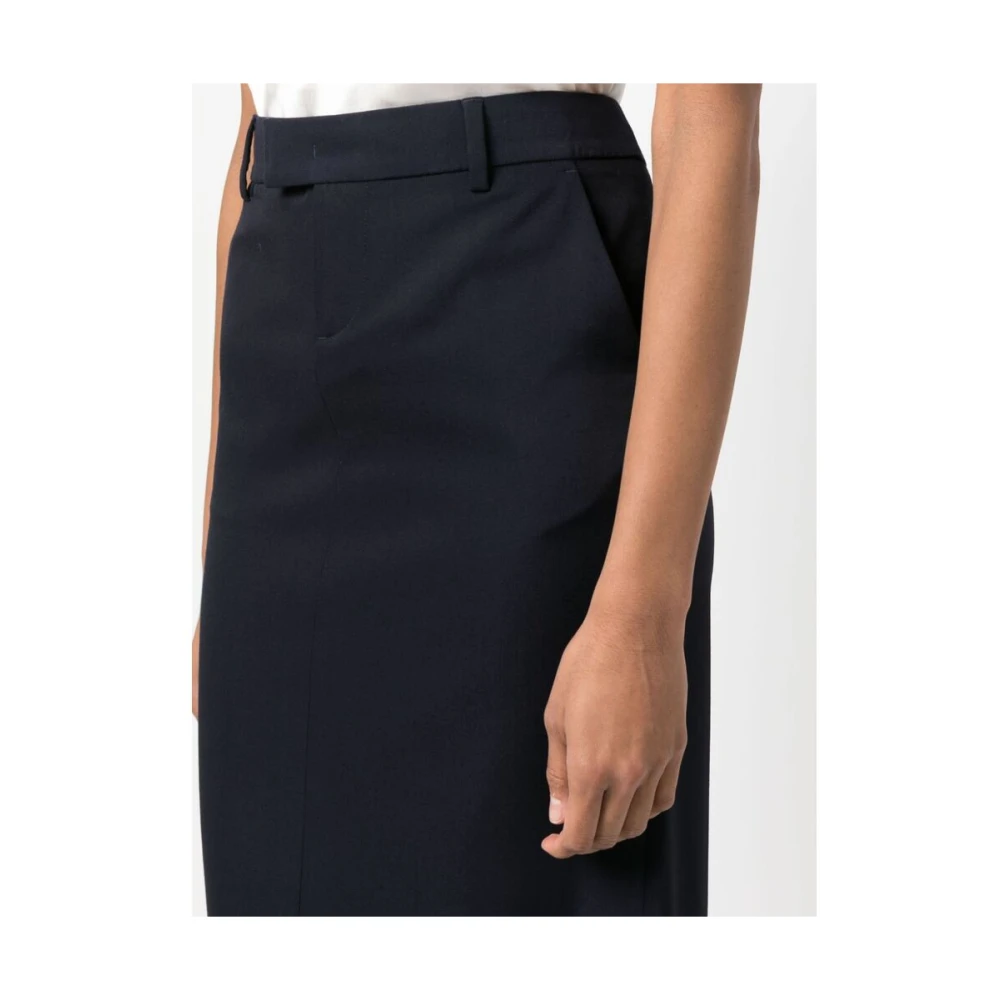Armarium Middernachtblauwe Wollen Pencilrok Blue Dames