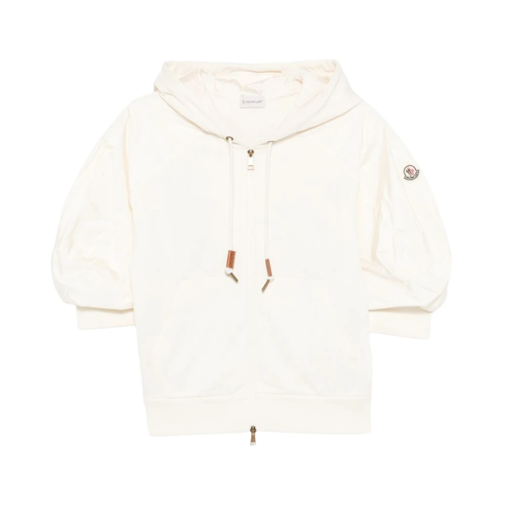 Moncler Women's Beige Zip-Through Sweatshirt - Zip-Throughs - Xs - Sweatshirts & Hoodies