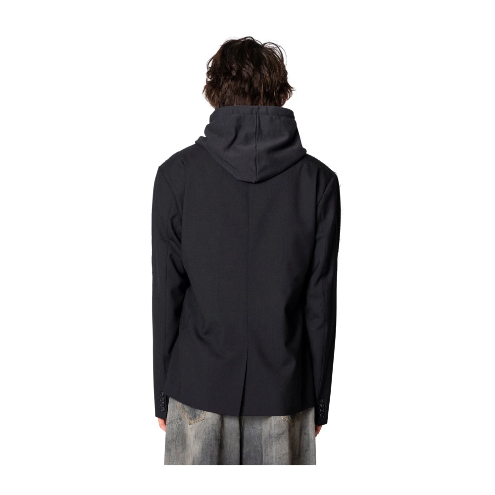 MM6 Maison Margiela Zwarte Sweatshirt met Crew Neck Black Heren
