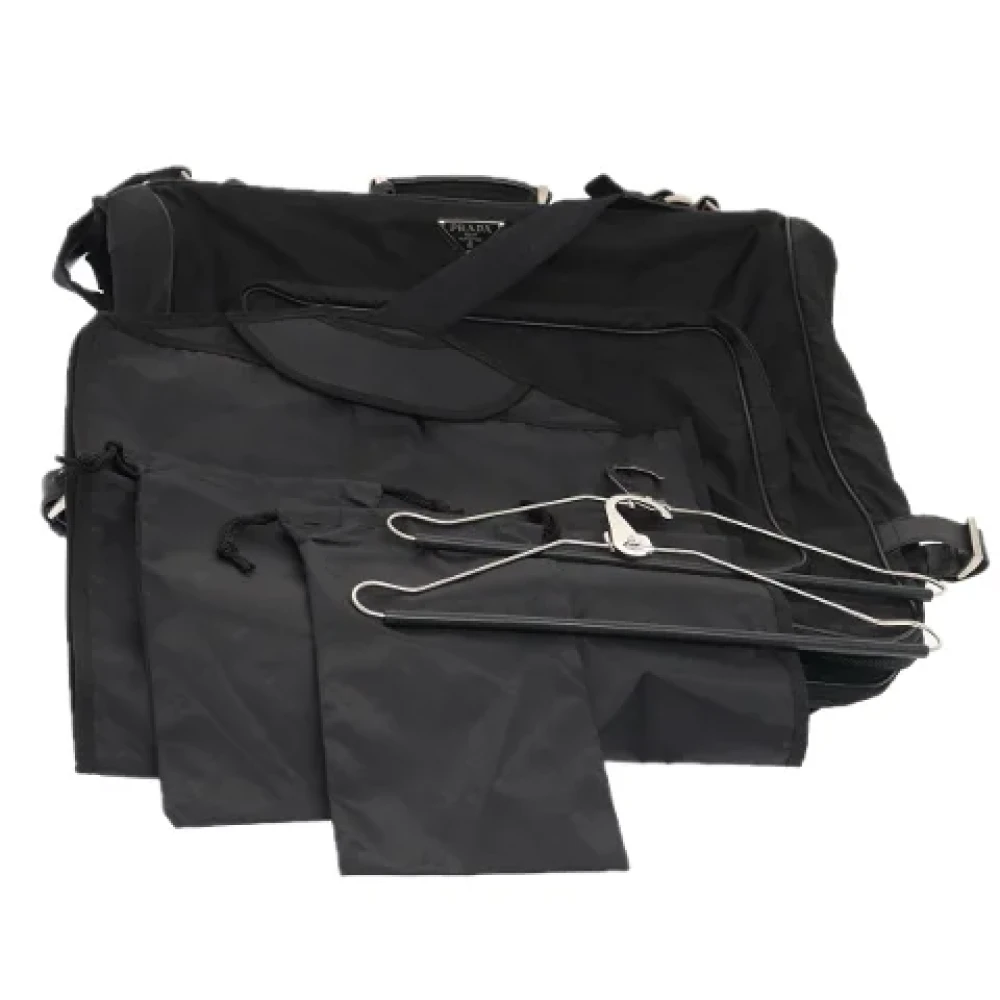 Prada Vintage Pre-owned Fabric travel-bags Black Dames
