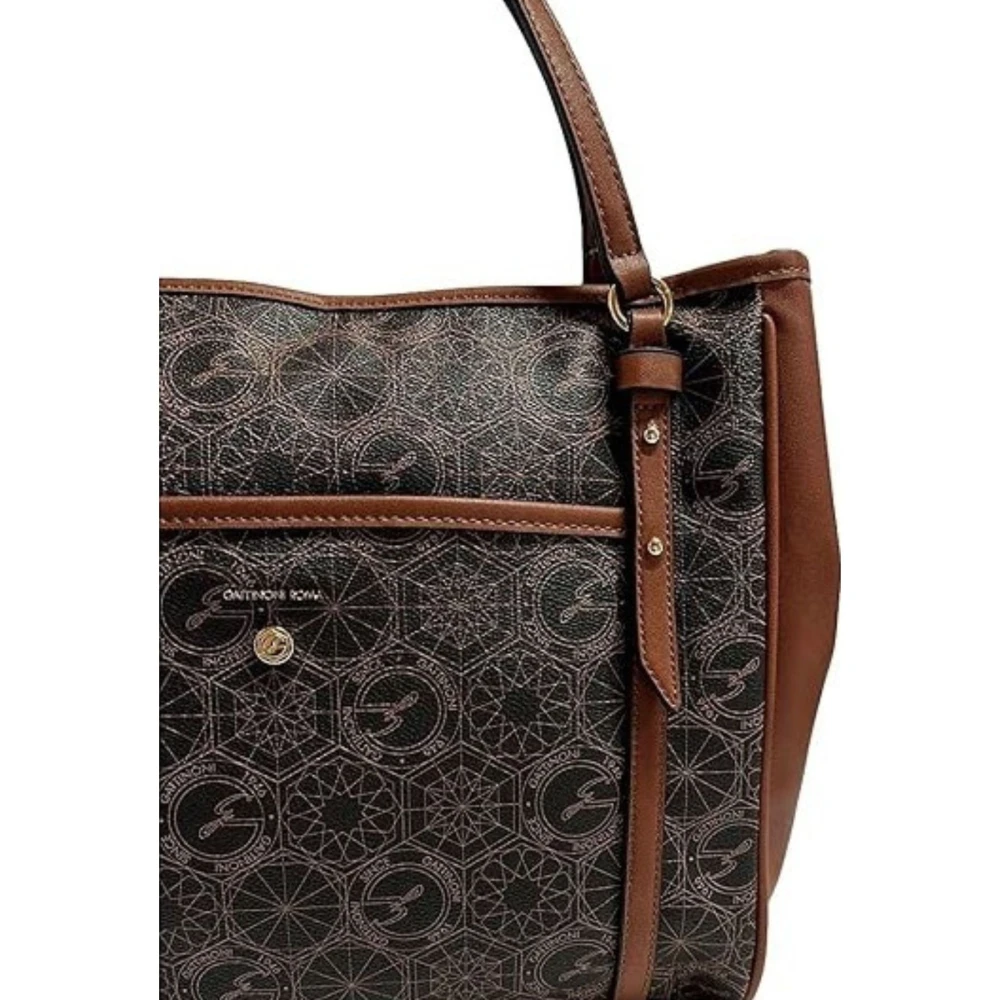 Gattinoni Dagelijkse Dubbele Handvat PVC Tas Brown Dames