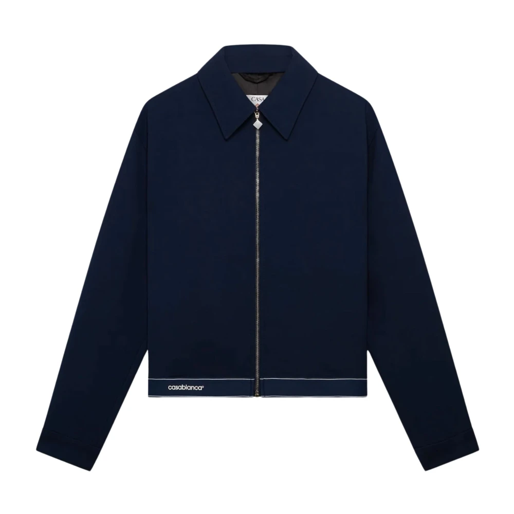 Casablanca Men's Blue Wool Sports Jacket - Light Jackets - L - Jackets