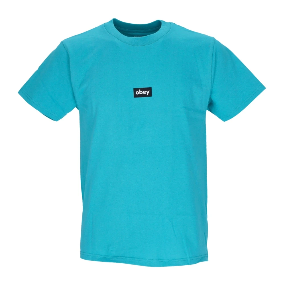 Obey Zwarte Bar Klassieke Tee van Katoen Green Heren