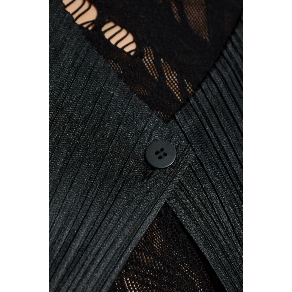 Issey Miyake Geplooide Cardigan Black Dames