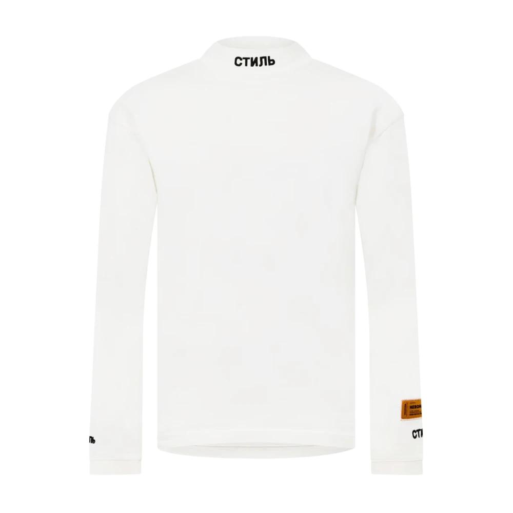 Heron Preston Logo Coltrui Katoenen T-Shirt White Heren