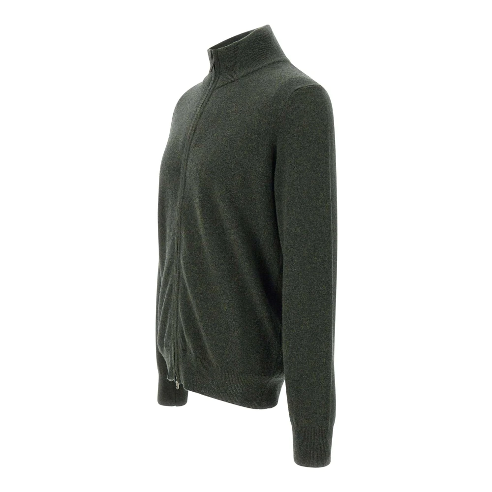 Kangra Groene Merinowol Vest Met Rits Green Heren