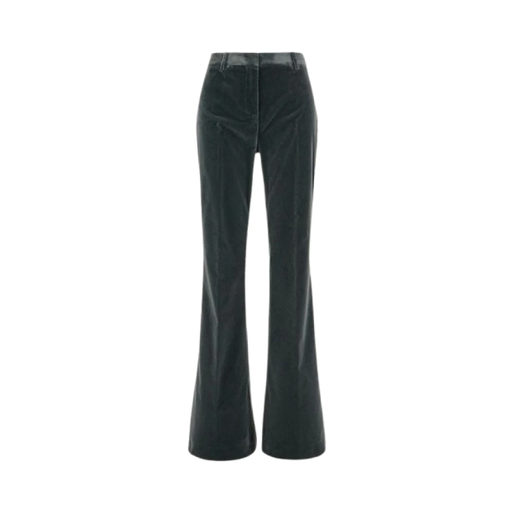 ETRO Flared Velvet Broek Green Dames