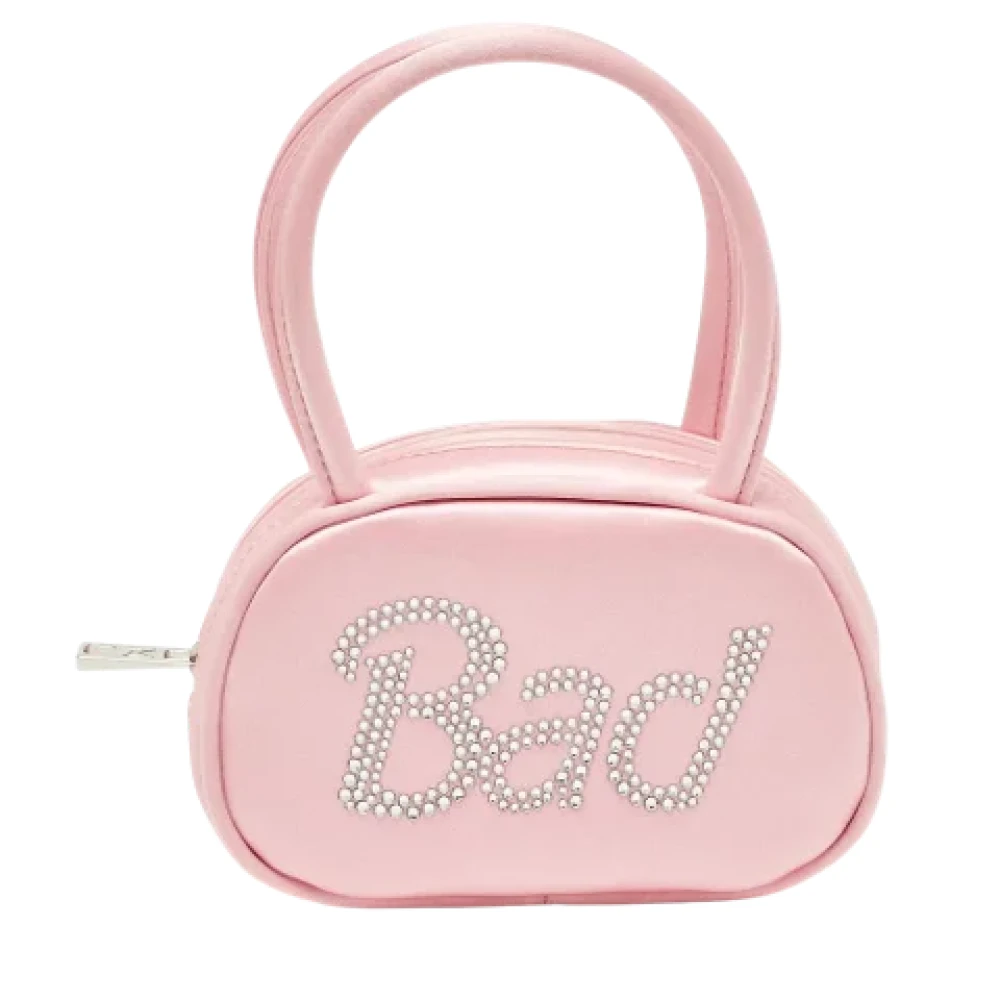 Amina Muaddi Pre-owned Satin handbags Pink Dames