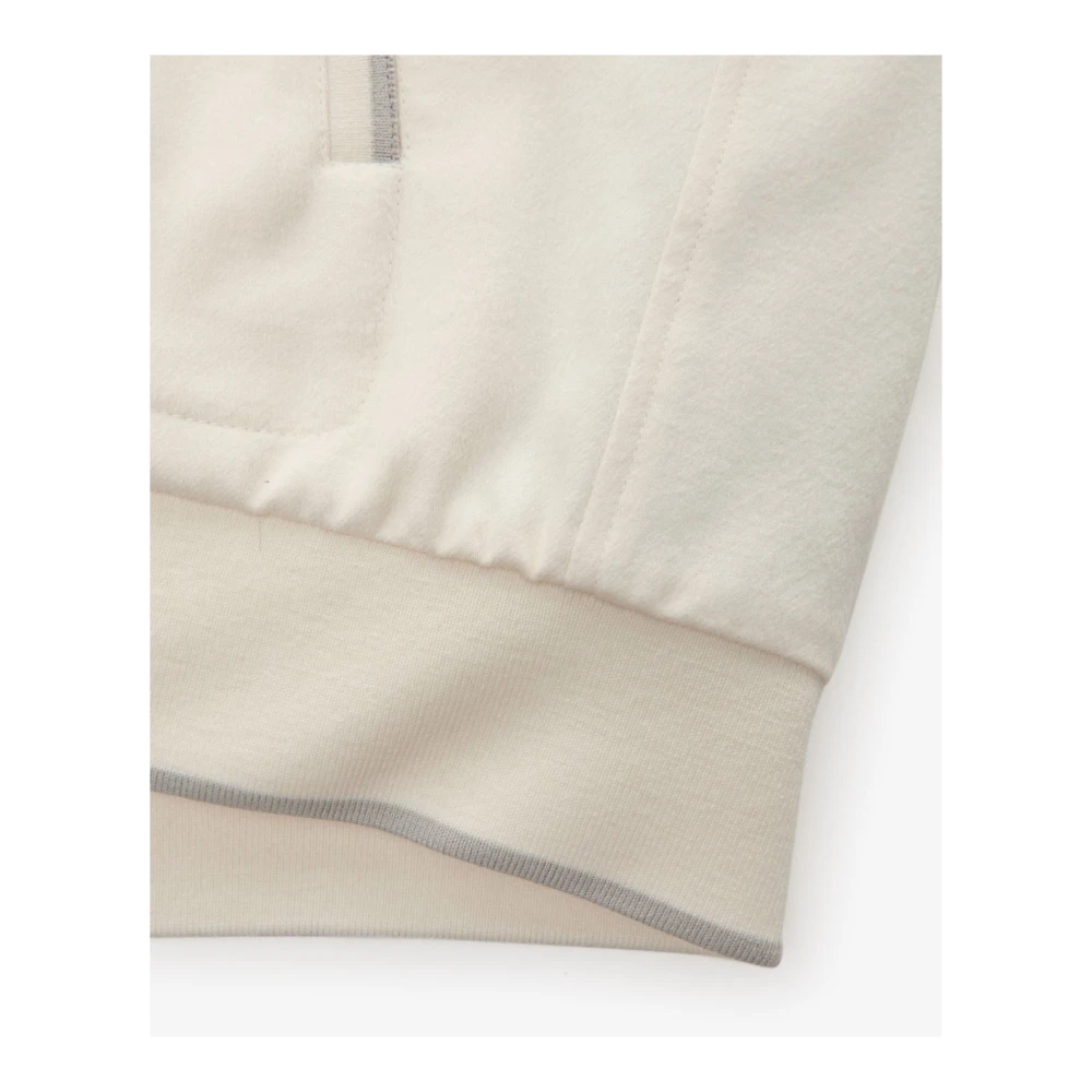 Herno Luxe Cashmere Seta Bomber Resort Jas White Heren
