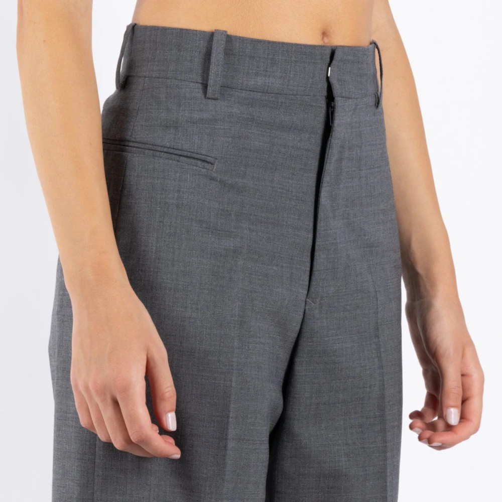 MM6 Maison Margiela Grijze Wollen Broek Gray Dames