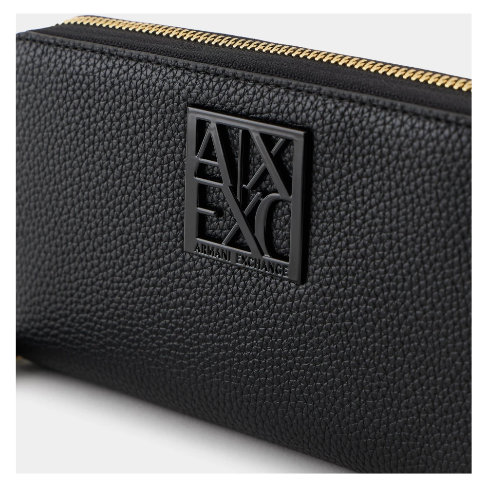 Armani Exchange Dames portemonnee met rits in bordeaux Black Dames