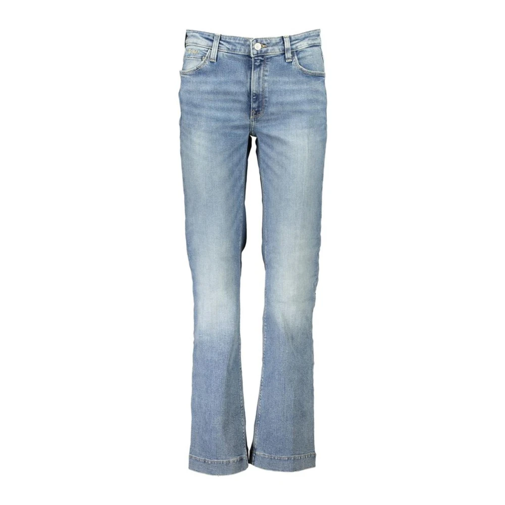 Guess Women's Blue Bootcut Jeans, W26 L32, High Rise Bootcut Jeans Washed Effect