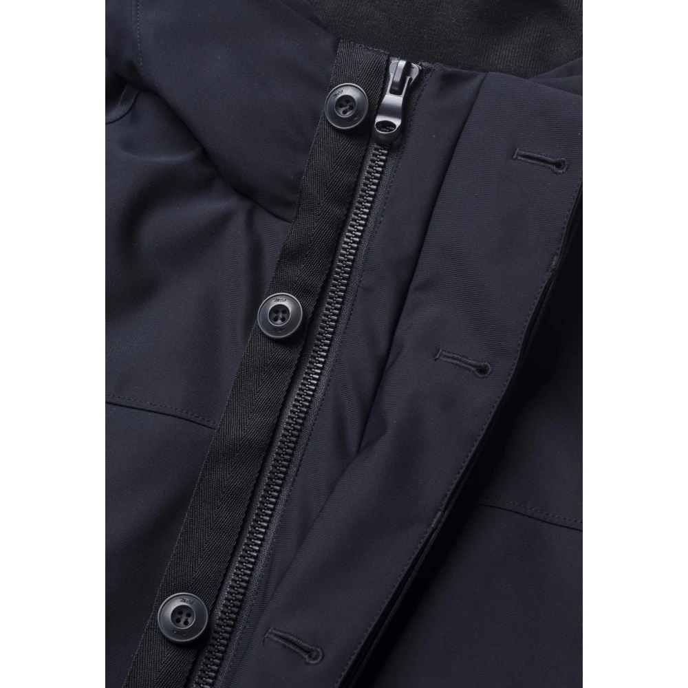 MCS Navy Blauwe Softshell Trenchcoat Blue Heren