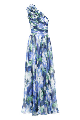 multicolor-silk-asymmetric-neck-dress