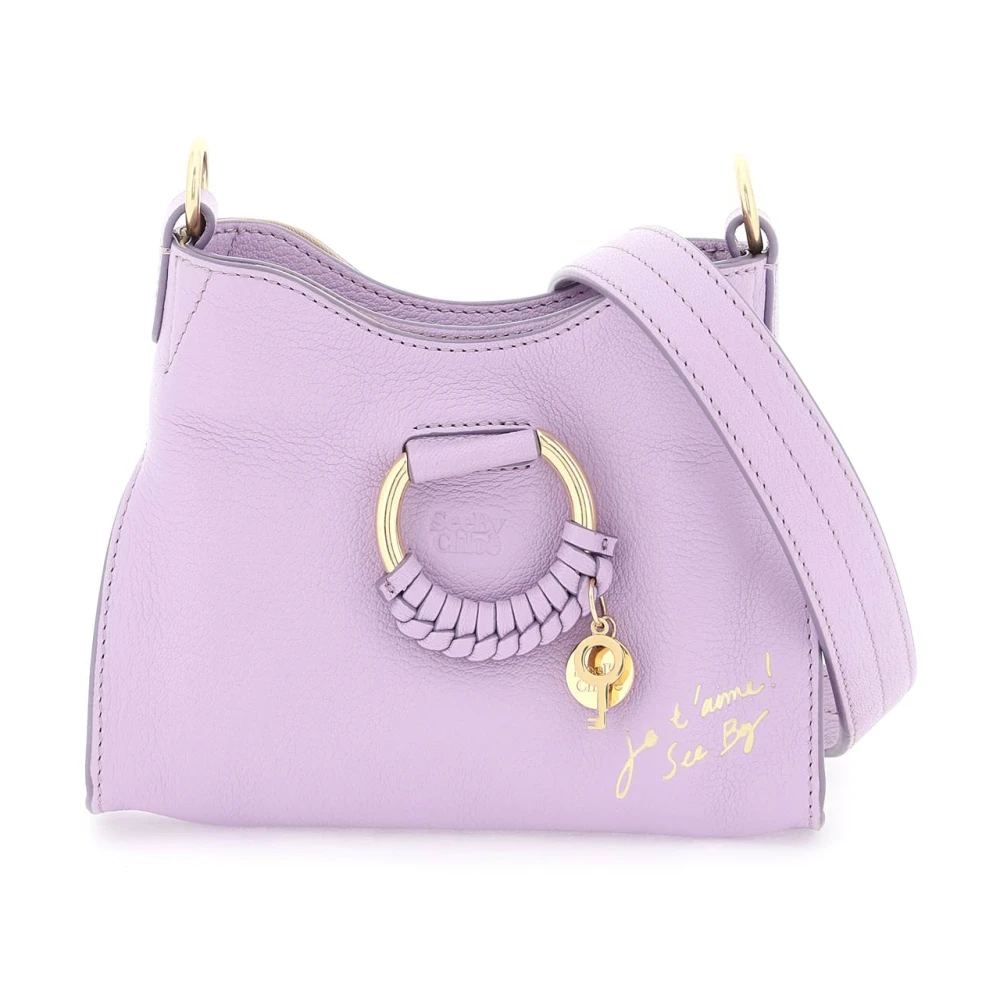See by Chloé Joan Gehamerd Leren Schoudertas Purple Dames