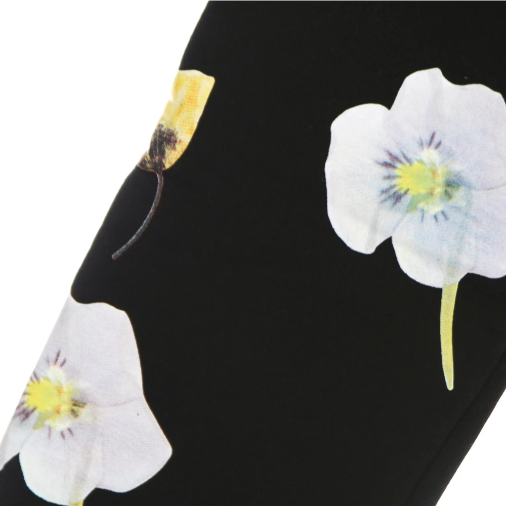 Obey Zwarte Bloemen Sweatpants Elastische Taille Black Heren