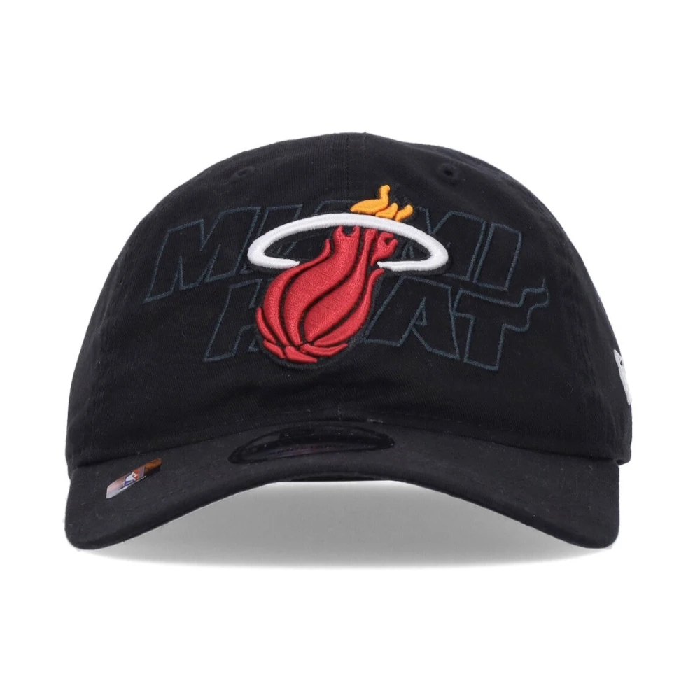 new era Miami Heat Gebogen Klep Pet Black Unisex