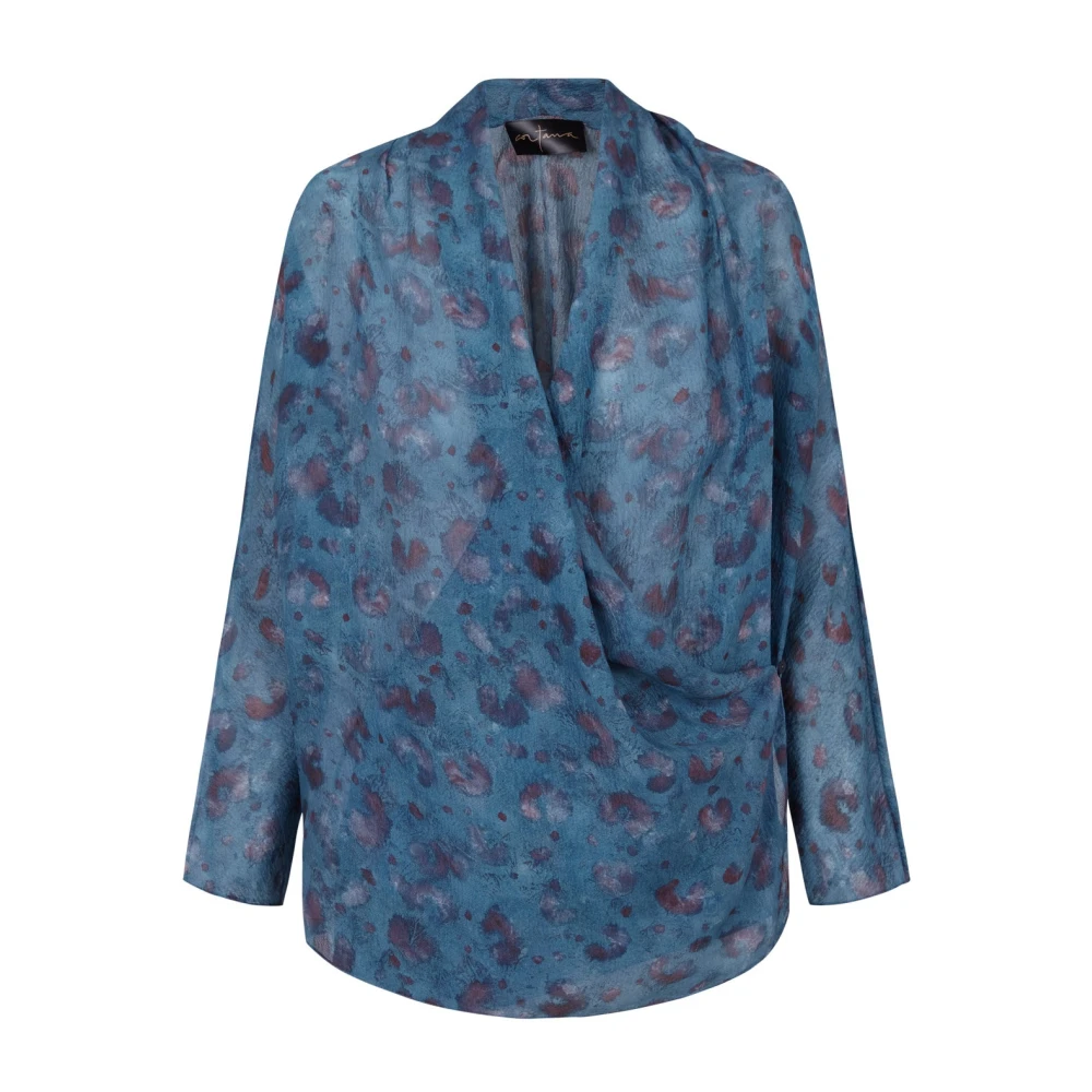 Cortana Sophia zijden blouse eilandprint Multicolor Dames
