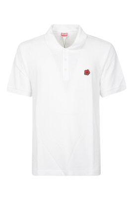 t-shirt-polo-blanc-avec-rose-brodee