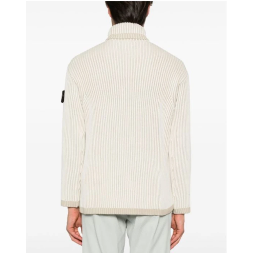Stone Island Gebreide Coltrui Trui Beige Heren
