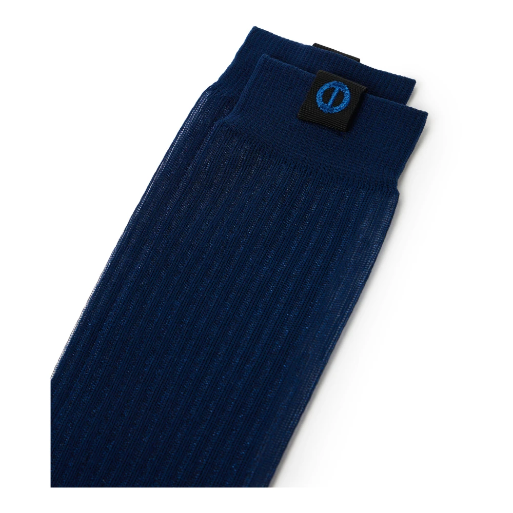Iceberg Blauwe strik sok met geborduurd logo monogram Blue Dames